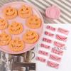 Halloween Pumpkin Cookie Cutters Featuring Changeable Funny Expressions Hollow Faces Fondant Embosser Stamps Biscuit Molds