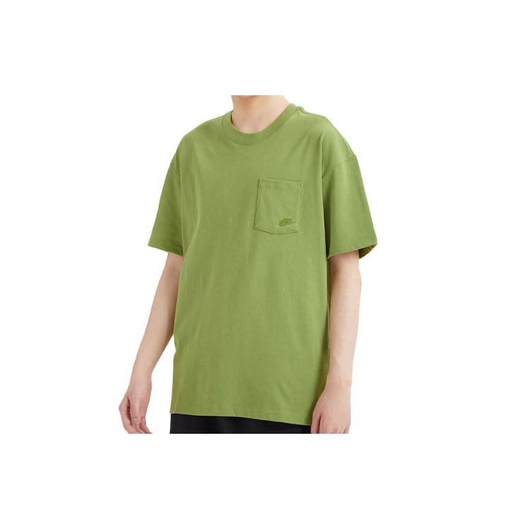 Nike T Shirts Men's Green Crew Neck Moderate Straight Fit DD0500-318