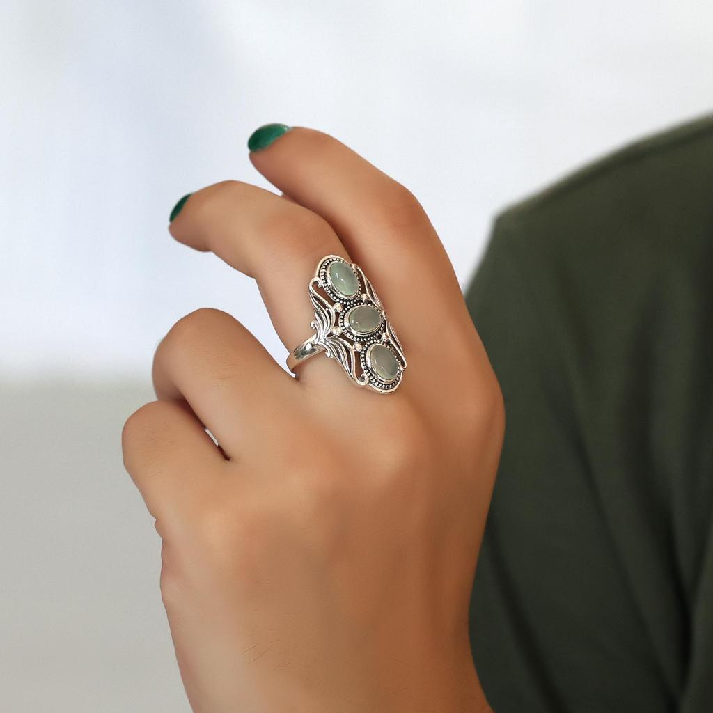 Aquamarine Silver Ring, 100% 925 Sterling Silver Handmade Jewelry, Silver Jewelry, Women Ring Ar8937