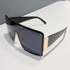Fashion Large Frame Sunglasses for Women UV400 Protection Wide Rim Catwalk Street Style Ins