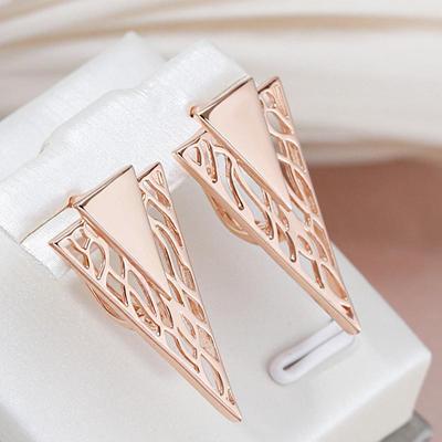 Orecchini Pendenti Irregolari a Triangolo Vuoto Lucidi per Donna Gioielli Minimalisti Accessori Personalità