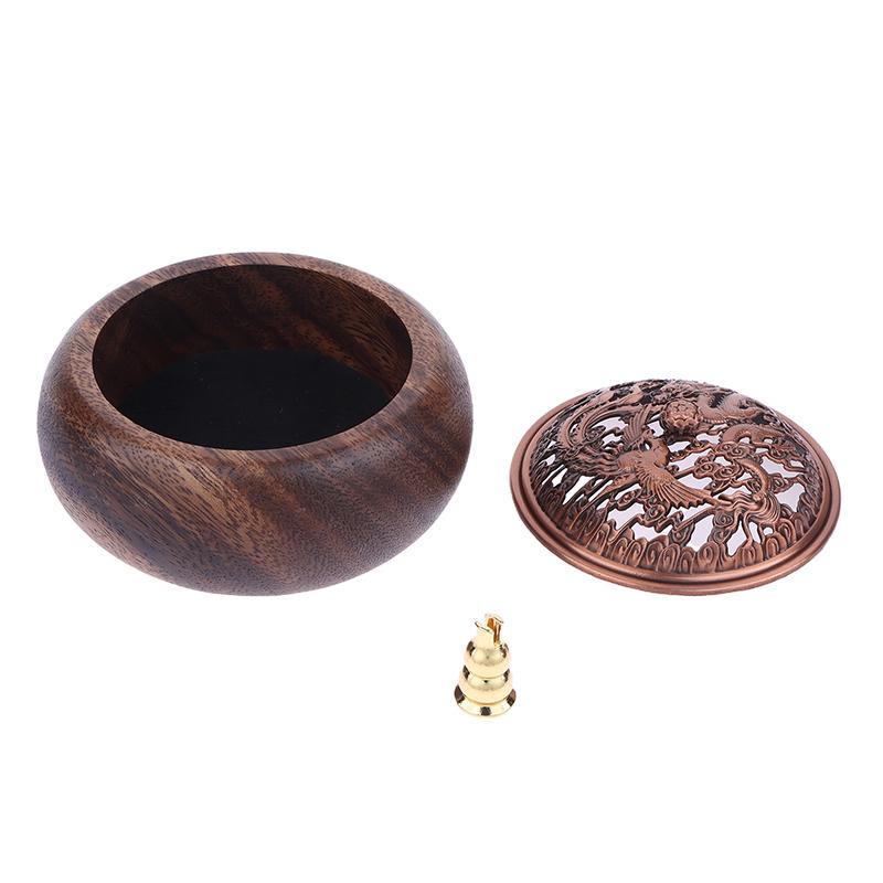Solid Wood Pan Incense Burner, Indoor Aromatherapy Burner With Sandalwood Incense, Tea Ceremony ,Prayer Rooms, Yoga Decoration
