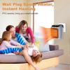 Portable Heater, 800W Ceramic Plug in Heater, Space Electric Fan Heater with Remote Control, 12H Timer, LED Display, 2 Heat Setting