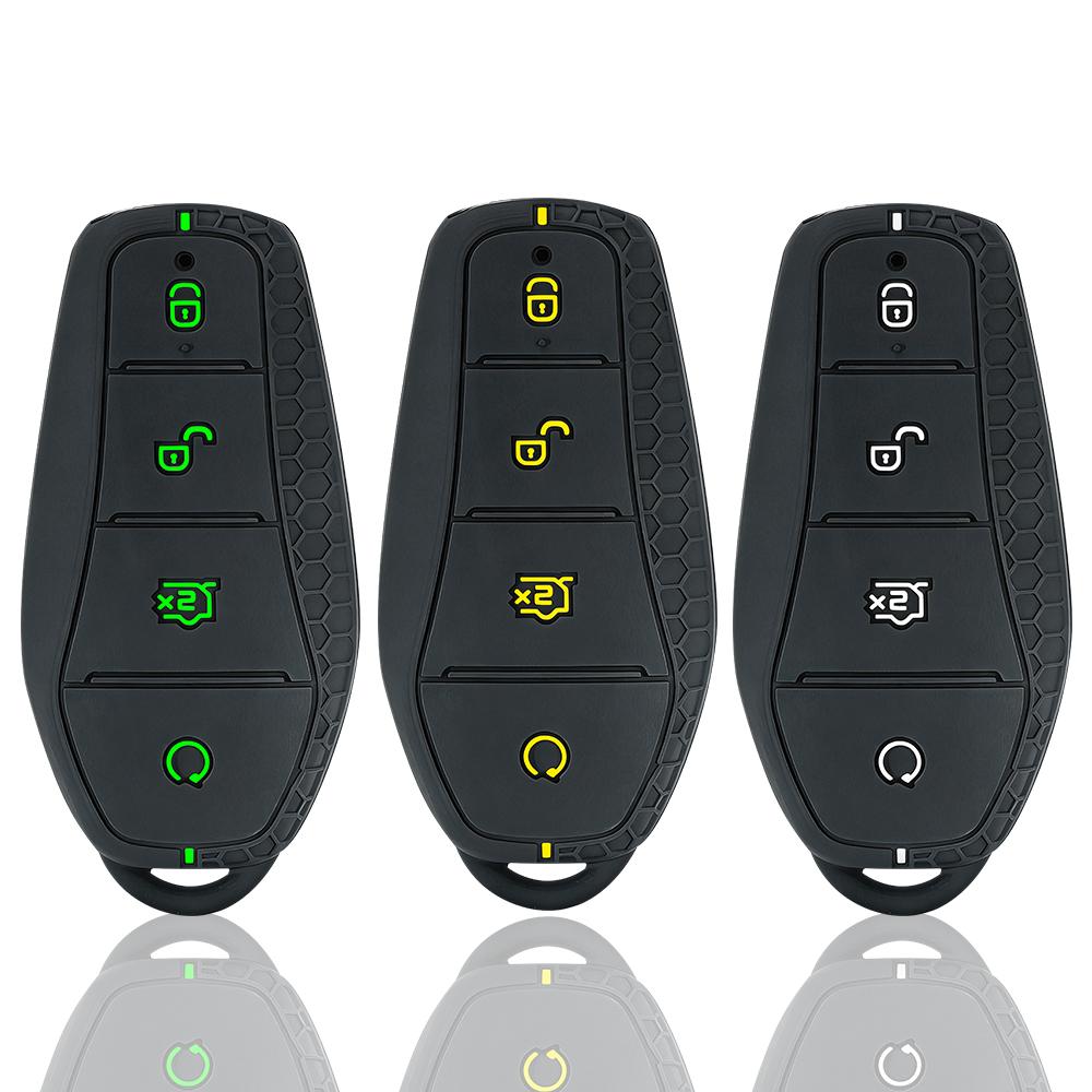 Silicone Car Remote Key Case Remote Key Fob Shell For Byd Atto 3 Han Ev Dolphin Song Pro Max Tang Dm Yuan Dolphin E2 Qin Plus