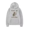 Fight Me Coward Funny Raccoon Vintage Hoodie Men Women Clothes Fun Trash Panda Oversized Sweatshirts