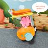Carrot Blender Plush Toy Fun Drawstring Rotating Stuffed Vegetable Doll 6 Inches Interactive Wind-up Carrot Juicer Plushie Carrots Backpack Decor