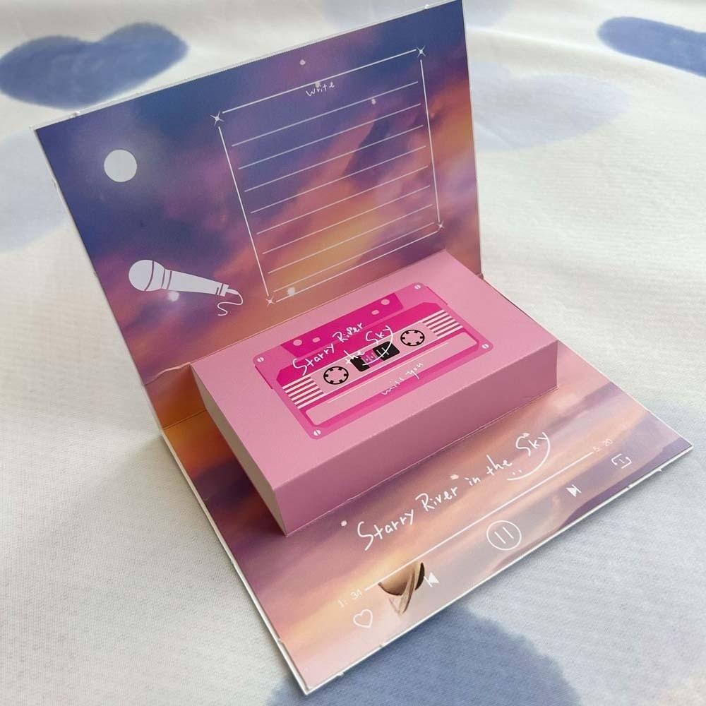 30 Seconds Recorder Greetings Card Magnetic ABS Phonograph Blessing Card Audio Button Batteries Christmas Recording Box