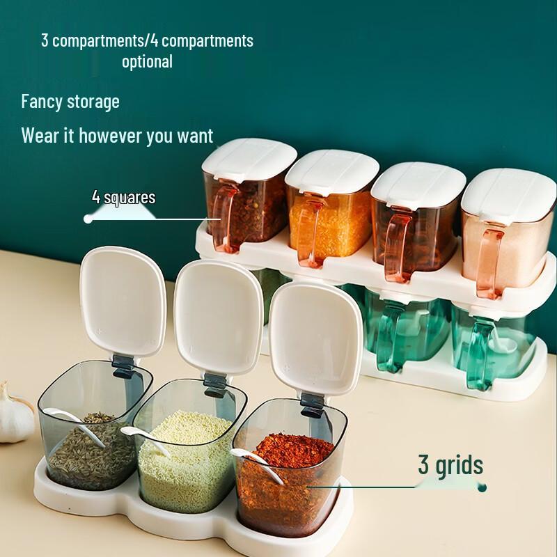 CHAHUA 4-Piece Kitchen Spice Jar Set