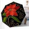 1pc Poinsettia Flower Automatic Open/close Folding Umbrella, Compact Portable Travel Umbrella,Durable Construction Yy250814127