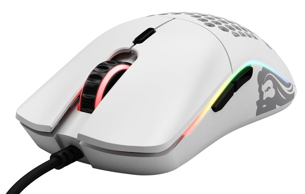 Glorious Model O Gaming Mouse, White, RGB, 6 Programmable Buttons, USB Wired, Lightweight, Official Japanese Product (67g)