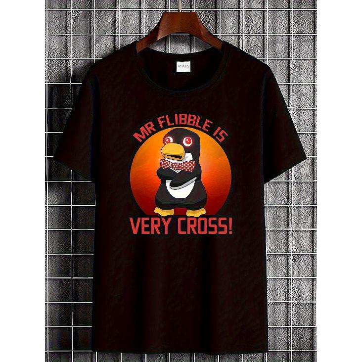 Allseason Clothing Mr. Flibble Retro TV Show T-Shirt - Red Dwarf Inspired Mr. Flibble Is Very Cross Print, Unisex Casual Loose Fit Tee with Iconic S чёрный
