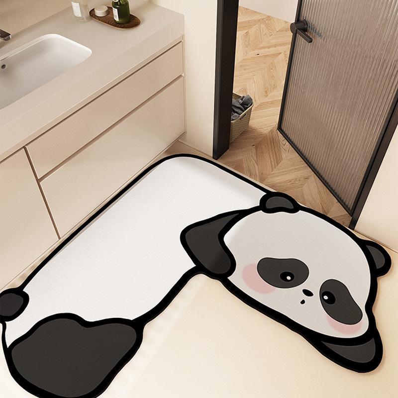 Diatom Mud Cartoon Kitchen Mat, Water Absorption, Non-Slip And Quick-Drying, Special-Shaped Floor Mat, Wear-Resistant And Dirt-Resistant, Easy To Take