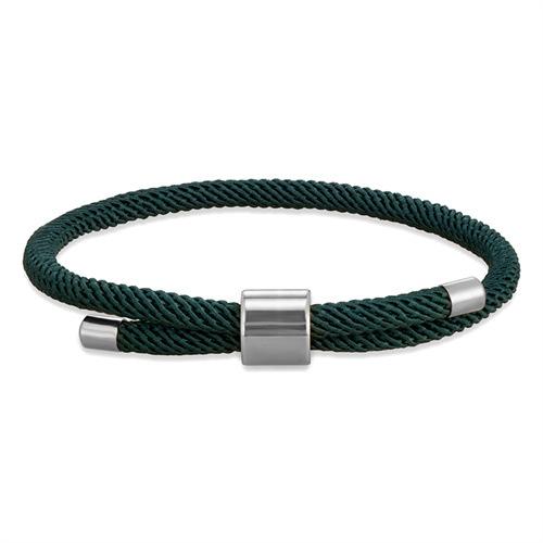 Stainless Steel Round Buckle Bracelet Classic Simple Men And Women Couple Adjustable Milan Rope Hand Rope