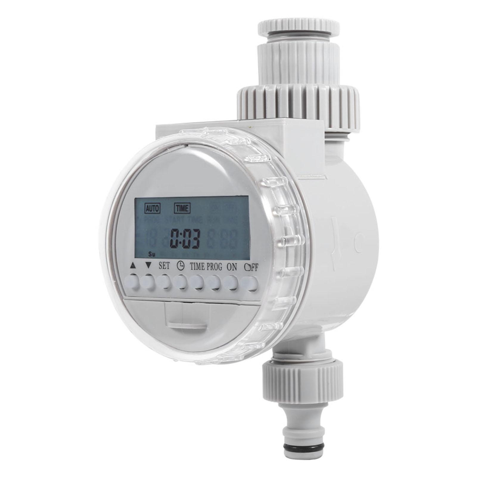 

1Pc Solar Power Home Garden Auto Water Saving Irrigation Controller LCD Digital Watering Timer белый