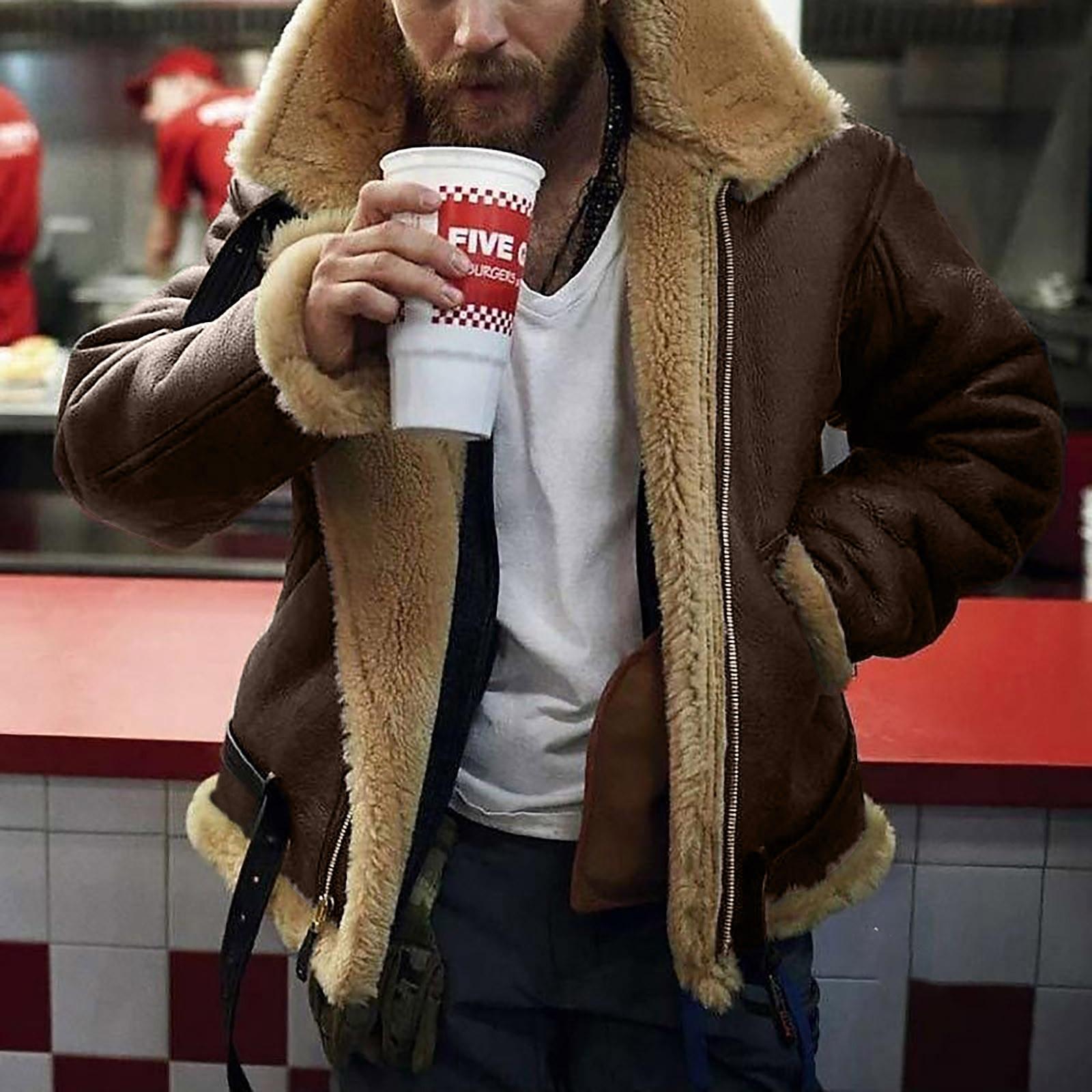 

Мужская повседневная толстовка с капюшоном и длинным рукавом, куртка, плюшевая куртка, свитер, топ XXXXXL коричневый