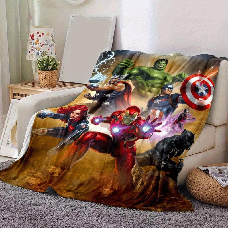 1 pièce Couverture Imprimée Avengers - Douce, Couverture Toutes Saisons pour Salon, Chambre, Cadeau Personnalisé avec Design Cartoon Adorable