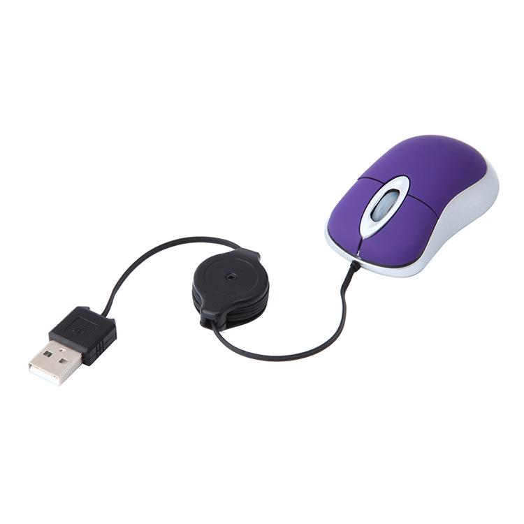 Children's Wired Mini Mouse with USB Retractable Cable – Creative Computer Peripheral for Laptops