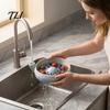 Afvoerkom voor Vers Fruit Keramische Bessenwasbak met Gat, Gemakkelijk Schoon te Maken Keuken Zeefkom, Compact Zelf Afspoelend Serveer En Groente Handig