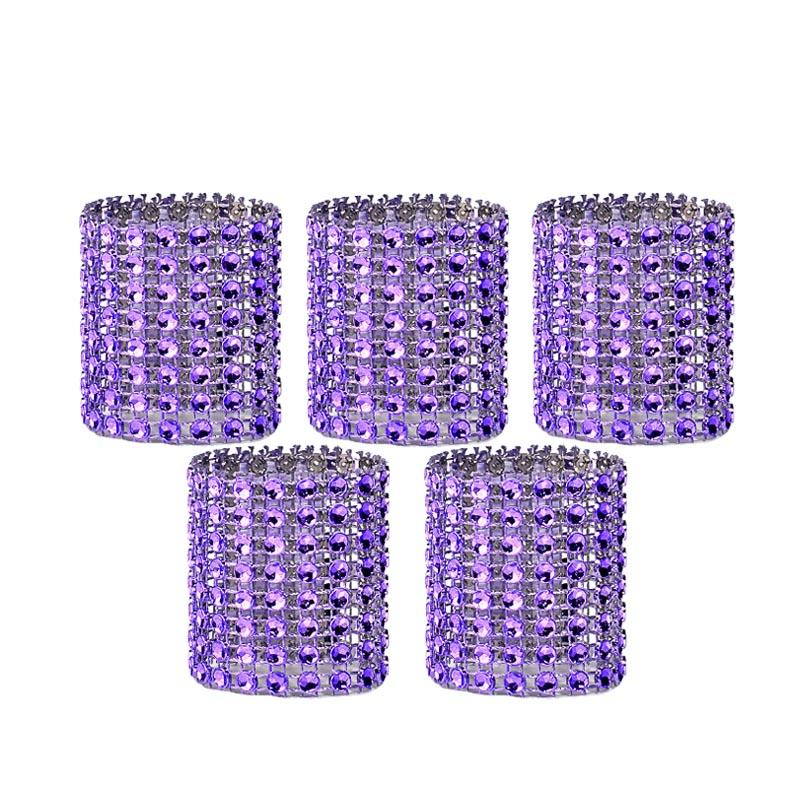 10pcs Gold Silver Napkin Ring Chairs Buckles Wedding Event Decoration Crafts Rhinestone Bows Holder Handmade Party Supplies