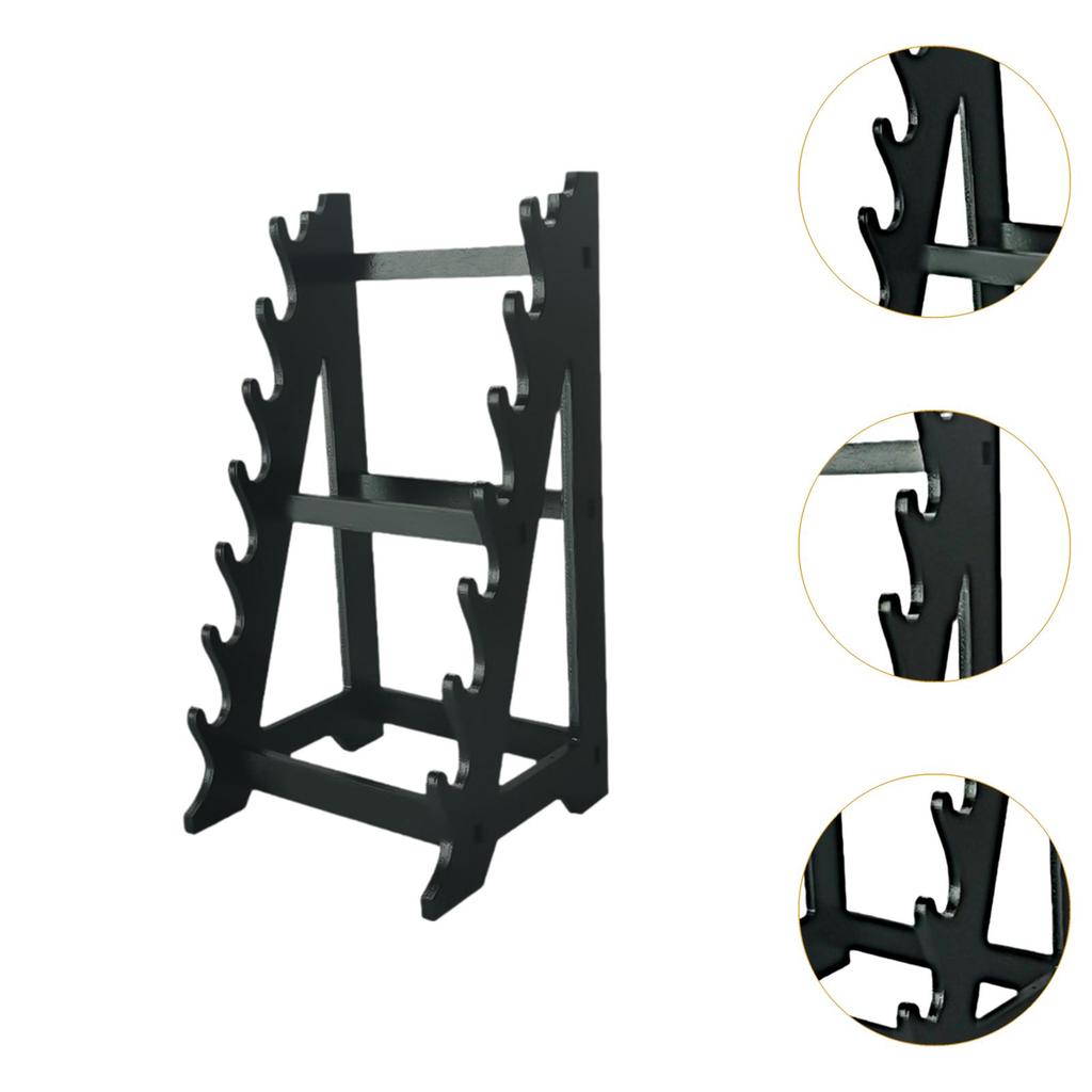 8-tier Katanas Model Stand Desktop Wooden Mini Katanas Toys Support Portable Sword Display Rack for Anime Lovers 11x 10.5x22 Cm