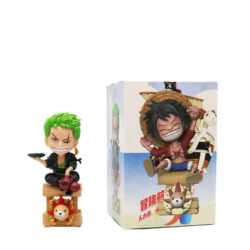 

Тема One Piece Мультяшный персонаж Луффи Зоро Санджи Игрушка из ПВХ материала Подарок Кукла Zoro