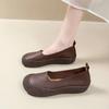 Women Loafers Soft Leather Comfort Flat Casual Shoes Mother Soft Comfortable Shoes Women Slip-On Footwear Handmade Shoes