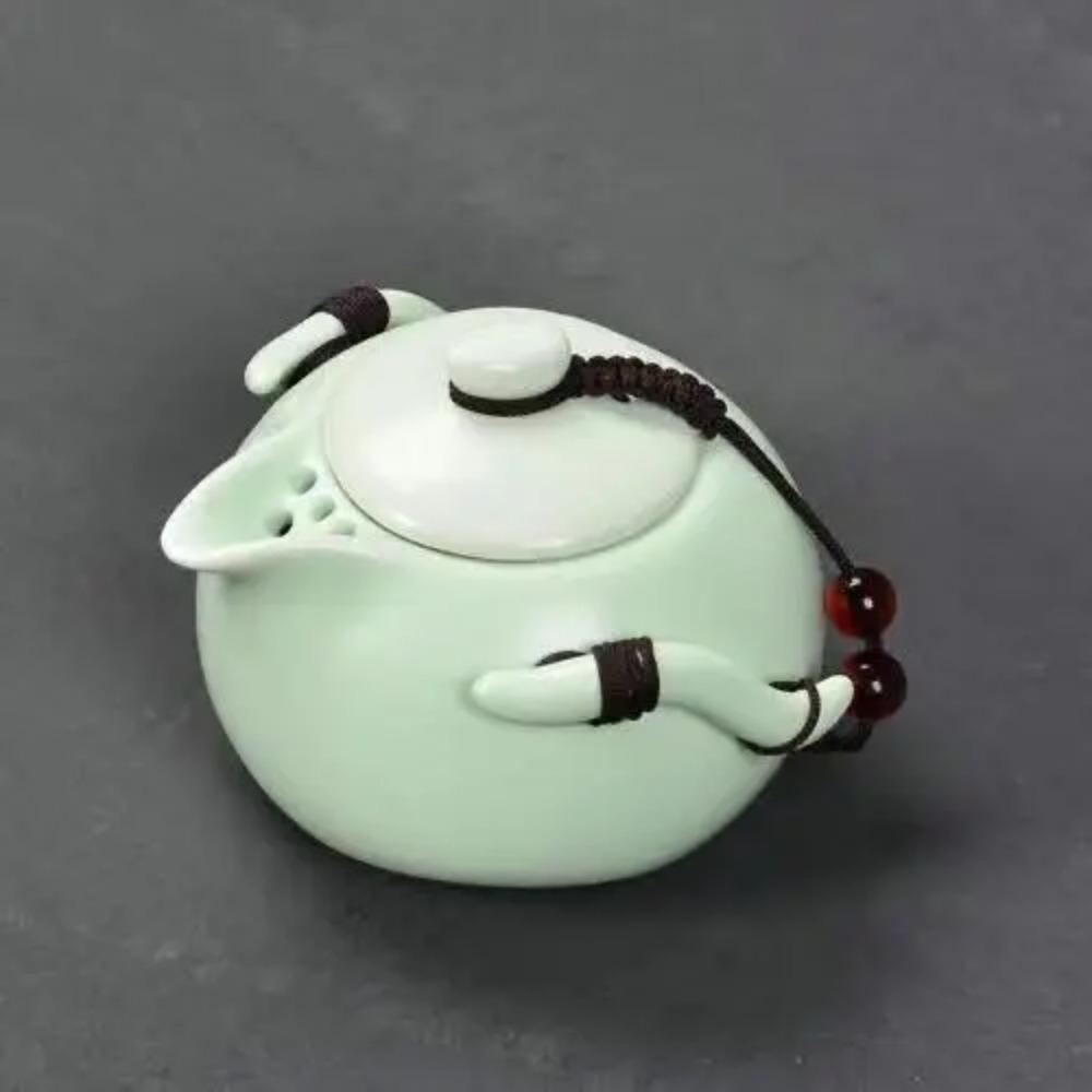 Керамический чайник чайник гайвань китайская дорожная керамическая чайная чашка для пуэра китайский чайник портативный чайный набор посуда скидка 50%