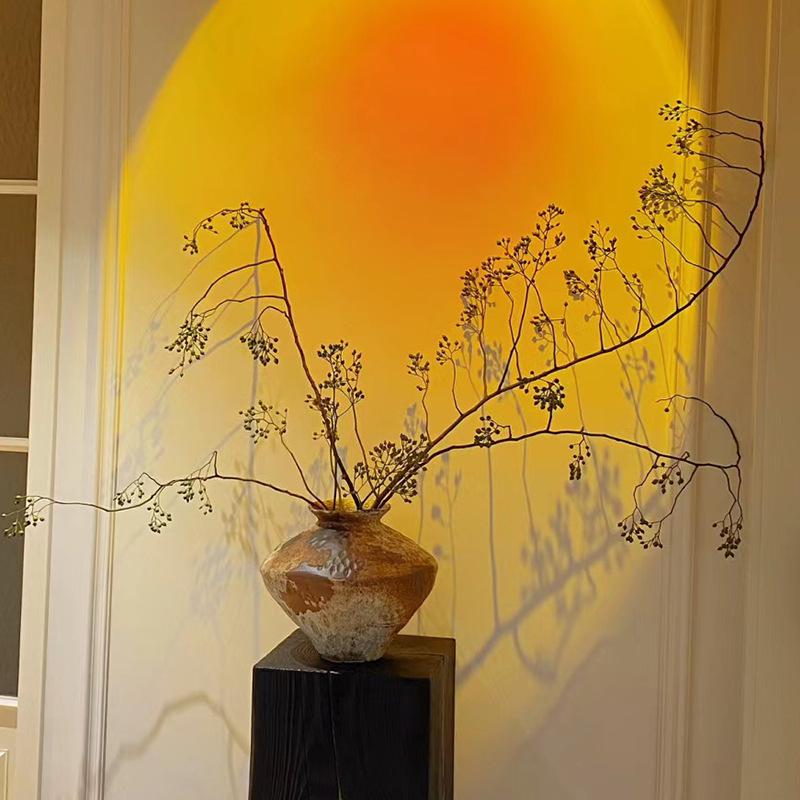 Wabi-Sabi Style Mountain Preserved Flower & Dried Branch Floor Ikebana Ornament