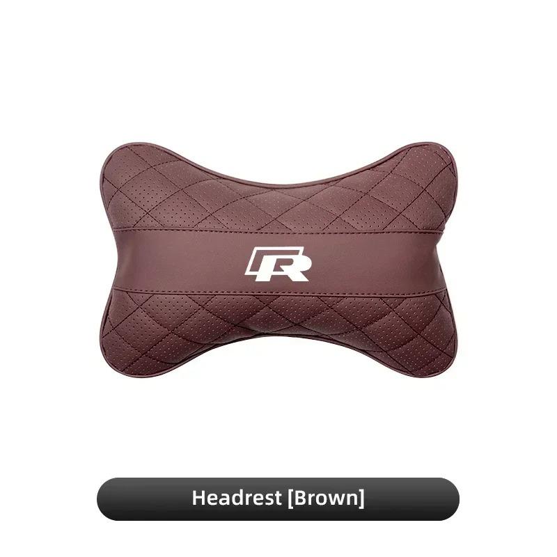 High Quality Leather Car Seat Headrest Ergonomic Neck Pillow For VW R Line Polo Tiguan Touran Golf Passat GTI Jetta Transporter Fx5