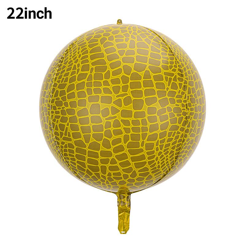 4D Balloon Animal Pattern Printed Animal Stripe Three-Dimensional 4D Ball Tiger Pattern Leopard Pattern Zebra Pattern Aluminum Film Balloon