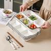 5-Compartment Deep Ceramic Breakfast Plate for Weight Loss - Adult & Kids, Separator Design