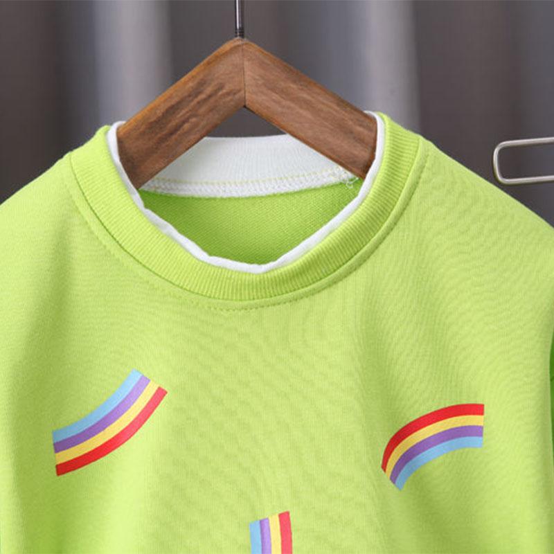 Baby Girl Spring Children's Clothing 0-4 Years Old Two-piece Cartoon Cute Long-sleeved Suit Autumn Trousers