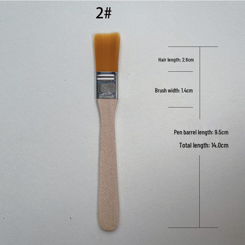 Nylon Bristle Brush with Wood Handle - Versatile for Painting, BBQ, and Cleaning