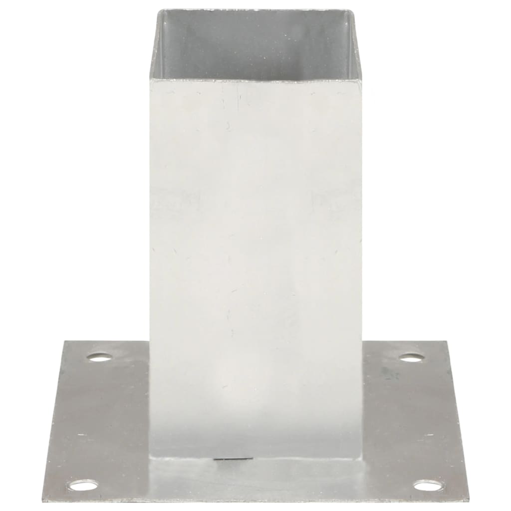 Post Anchor Set 4 Pcs Galvanized Metal 71 Mm