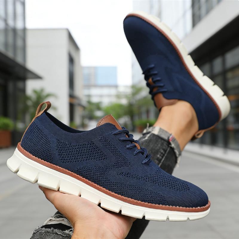 Popular Men's Mesh Sneakers Comfortable Airy Soft Sole Fashiable Lightweight Casual Shoes  Anti Slip Breathable Walking Shoes