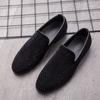 Men's shoes pointed leather shoes large size British style casual shoes rhinestone foot cover lazy shoes men