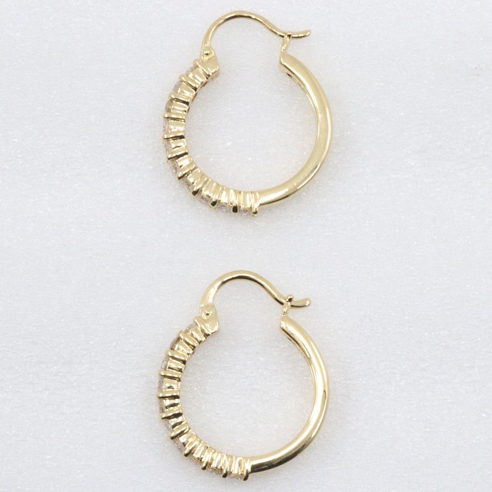 Argola Piercing Meia Eternidade 10P diamante Ouro Amarelo K18/diamante 5.2g Mulher Usado