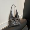 Retro Underarm Shoulder Hobo Bags For Women 2026 Luxury Designer Handbags PU Leather Pure Color Big Capacity Shopper Totes Purse
