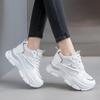 Muffin thick-soled lace-up casual sports shoes 2025 new fashion trend little white shoes suitable for wearing dad shoes in all seasons