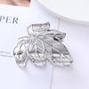 European & American Metal Cat Claw Hair Clip - Leaf Design for Ponytails