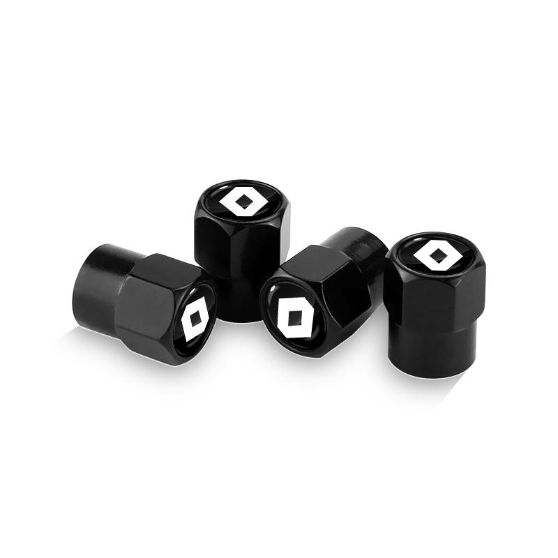 4Pcs Car Wheel Tires Bolt-in Valve Caps Badge Car Accessories For Renault Dacia Clio Laguna 2 Megane 2 3 Duster Logan Captur