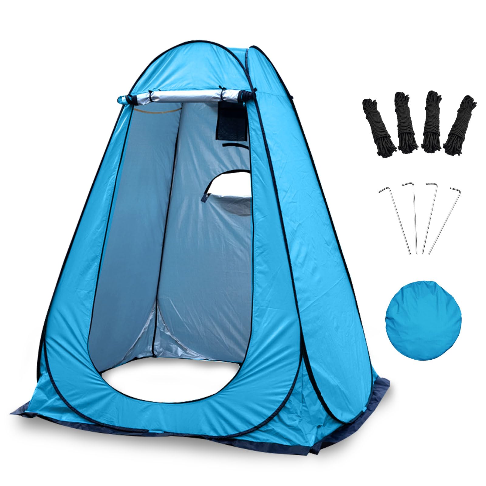 

Палатка для переодевания Moledro Версия с дном Портативный туалет Складной Приватный 1 3 УФ Катастрофа Переодевание Душ Легкая сумка для хранения в комплекте [Модернизированная юбка] синий