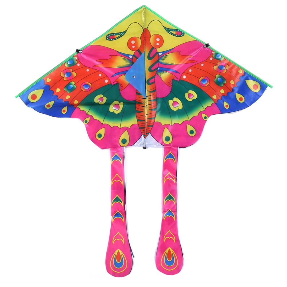 Colorful Butterfly Kite 90x50cm Bright Cloth Outdoor Foldable Funny Toys Decoration Outdoor Fun Children Adults Supplies