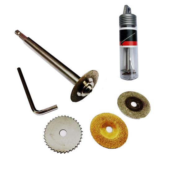 Řezačka vnitřních stran trubek se 3 náhradními pilovými kotouči, kompaktní provedení, přenosná, šestihranná stopka 1/4 palce, sada řezaček na PVC trubky Impact Connect