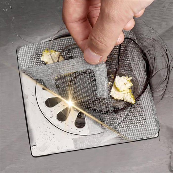 Filtre adhésif anti-cheveux - AIMOONSA - Pack 20 (10 blanches + 10 grises) - Jetable - Adhésif large - Maille fine