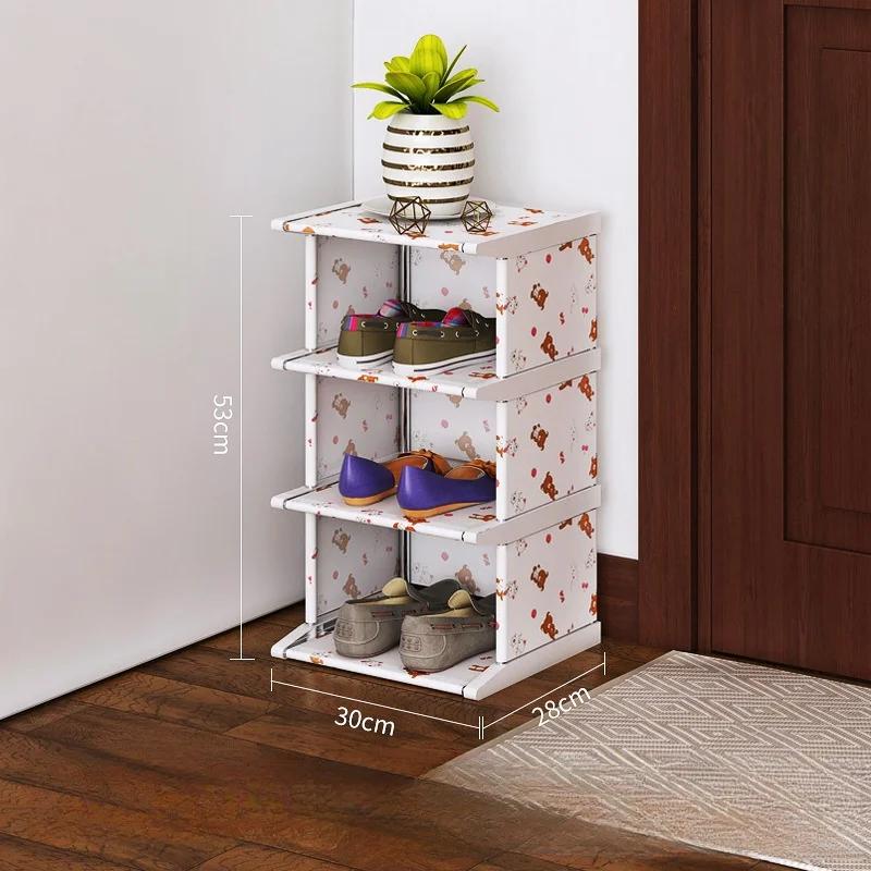 

Вешалка для обуви Простая стойка для обуви Многослойная пылезащитная бытовая обувница для порога Экономия места для хранения обуви Шкаф для обуви