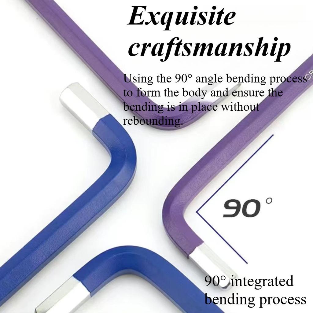 9Pcs Bicycle Hex Key Set Colorful Hexagon Spanner Flat Ball Opening Wrench MTB Road Bike Repair Tool Kit