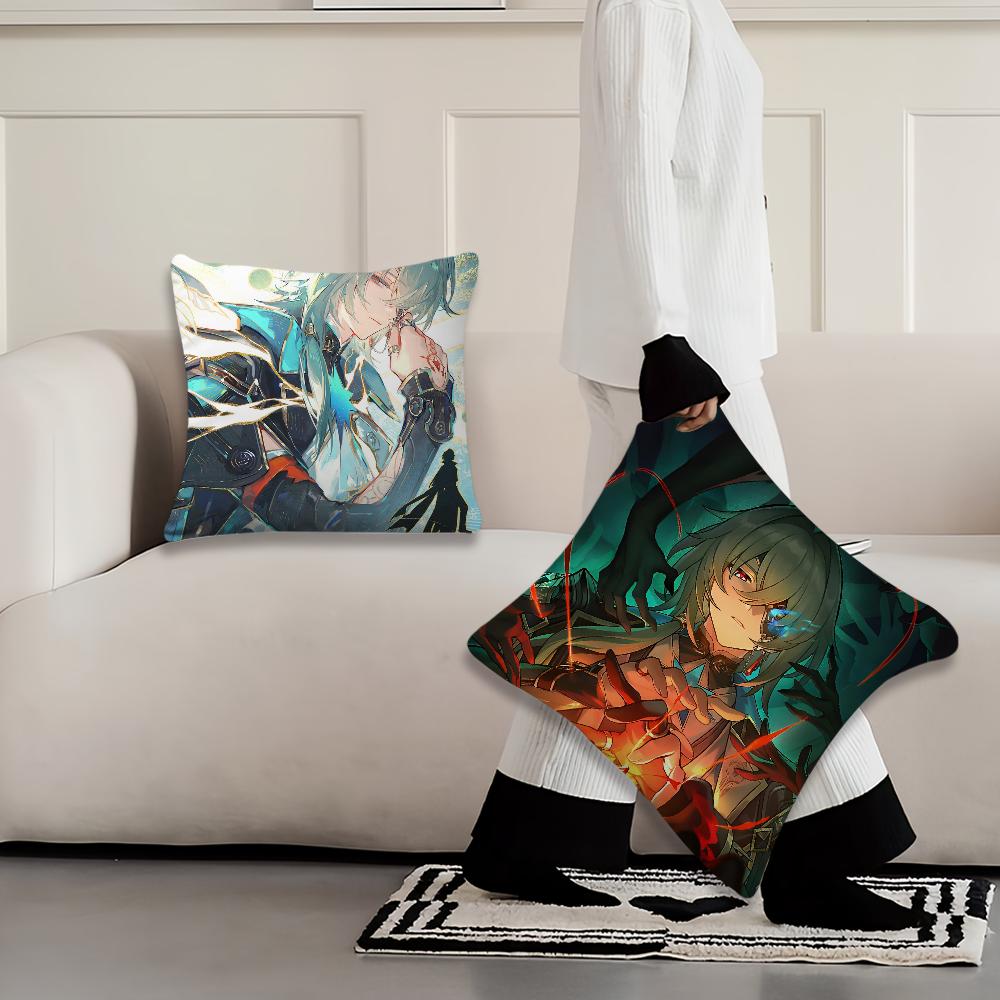 Anaxa Game Honkai Star Rail Cushion Cover Cushion Room Bedroom Headboard Sofa Living Backrest Nap Time Pillow Case
