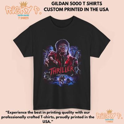 T-shirt Unisex Pesante in Cotone Michael Jackson Thriller