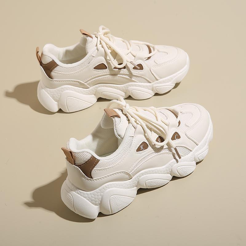 

2025 Ретро Женская Обувь Лето Высокое Качество Обувь на Платформе Повседневные Кроссовки Универсальная Дизайнерская Обувь Модные Женские Кроссовки 35 коричневый